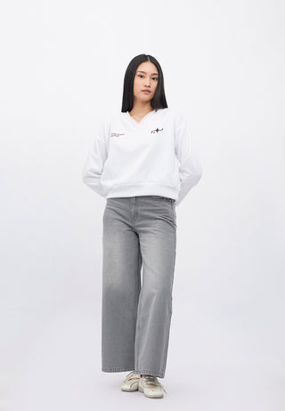 Oversized Lace Details Sweatshirt