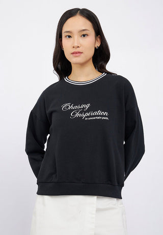 Oversize Sweatshirt with Rib Details