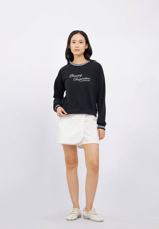 Oversize Sweatshirt with Rib Details
