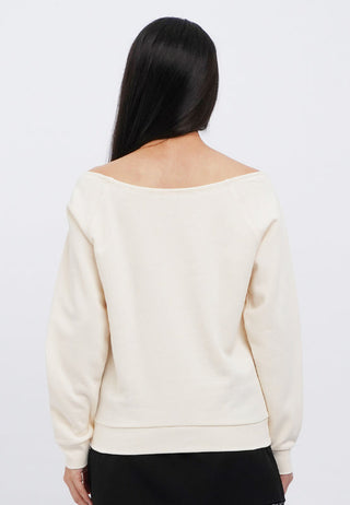 Off Shoulder Graphic Sweatshirt