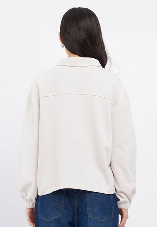 Half Zip Long Sleeve Polo Top
