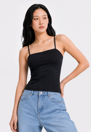 Square Neck Crop Tank Top
