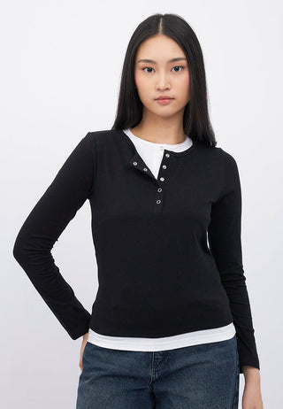 Double Layer Long Sleeve Top
