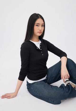 Double Layer Long Sleeve Top