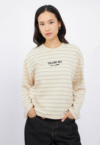 Long Sleeve Stripes Graphic T-Shirt