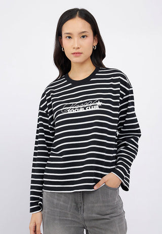 Long Sleeve Stripes Graphic T-Shirt
