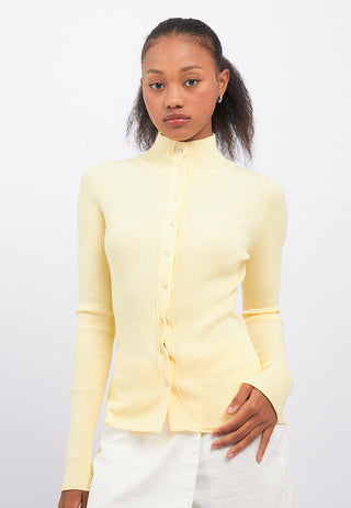 Fitted Snap Button Long Sleeve Top