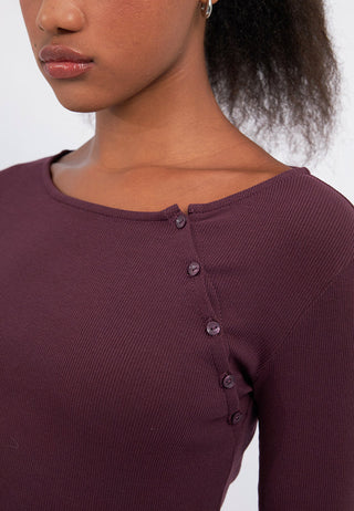 Long Sleeve Fitted Asymmetric Top