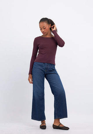 Long Sleeve Fitted Asymmetric Top