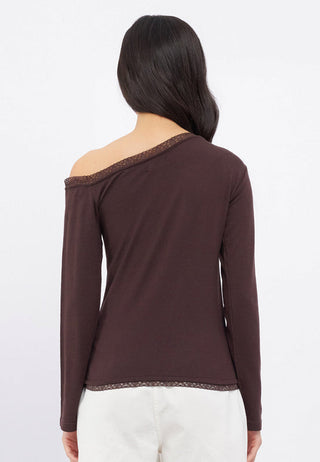 Off Shoulder Long Sleeve Lace Top