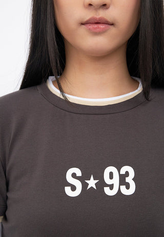 Double Layer Graphic Long Sleeve Top