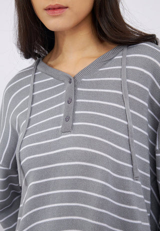 Hoodie Long Sleeve Knit Top