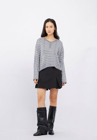 Hoodie Long Sleeve Knit Top