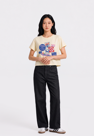 Short Sleeve Graphic Crop T-Shirt