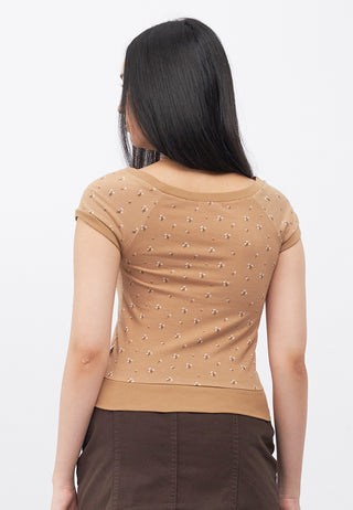 Off Shoulder Short Sleeve Top