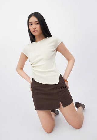 Drape Details Short Sleeve Top