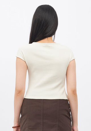 Drape Details Short Sleeve Top