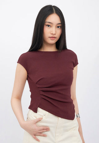 Drape Details Short Sleeve Top