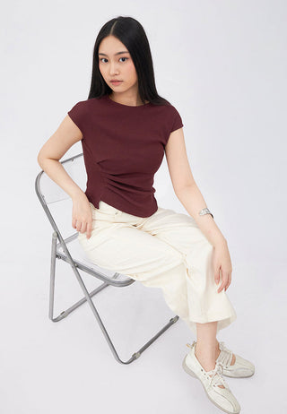 Drape Details Short Sleeve Top