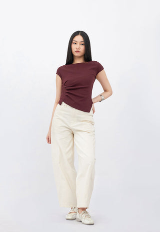 Drape Details Short Sleeve Top