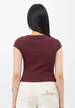 Drape Details Short Sleeve Top