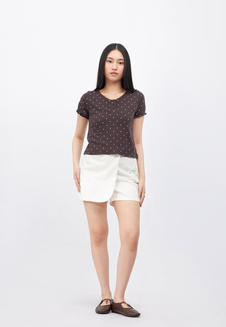 Printed Puff Sleeves Top