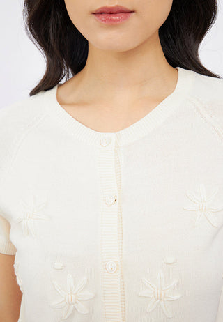 Floral Short Sleeve Knit Top