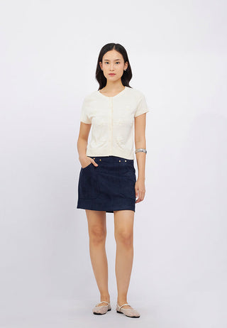 Floral Short Sleeve Knit Top