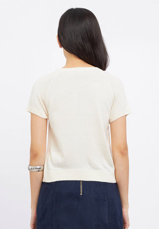 Floral Short Sleeve Knit Top