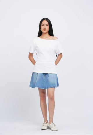 Short Sleeve Off Shoulder T-Shirt