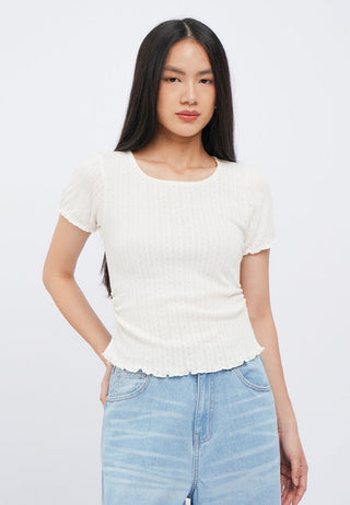 Short Sleeve Pointelle T-Shirt
