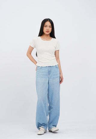 Short Sleeve Pointelle T-Shirt