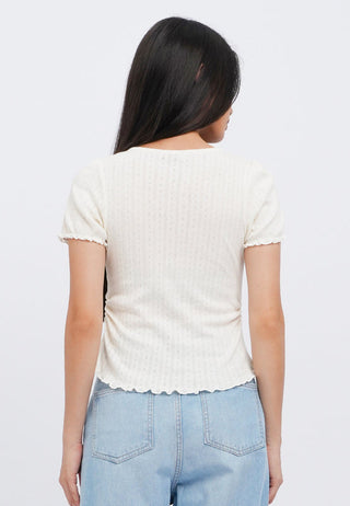 Short Sleeve Pointelle T-Shirt