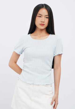 Short Sleeve Pointelle T-Shirt