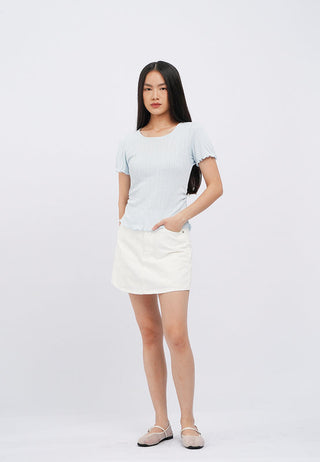 Short Sleeve Pointelle T-Shirt