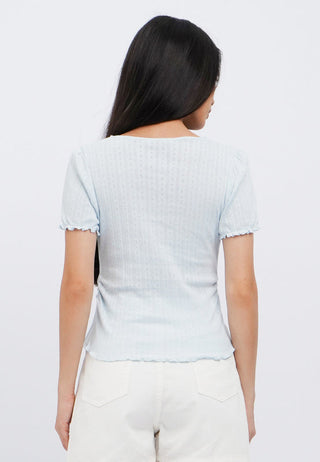 Short Sleeve Pointelle T-Shirt