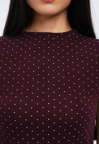 High Neck Short Sleeve Fitted Top