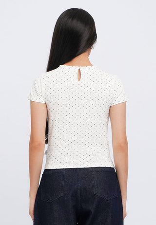 High Neck Short Sleeve Fitted Top