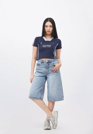 Fitted Short Sleeve Crop Jersey