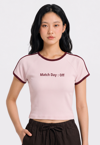 Contrast Rib Fitted Raglan T-Shirt