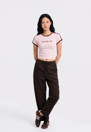 Contrast Rib Fitted Raglan T-Shirt