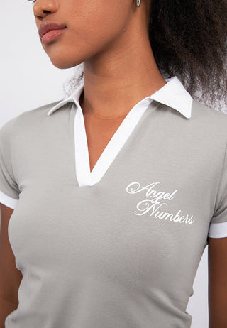Short Sleeve Fitted Collar Top