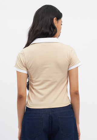 Short Sleeve Fitted Collar Top