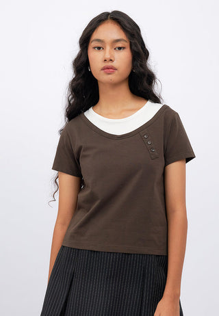 Double Layered Short Sleeve T-Shirt