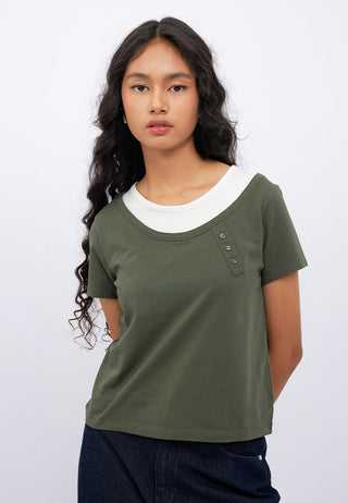 Double Layered Short Sleeve T-Shirt
