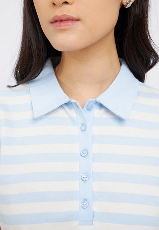 Short Sleeve Stripes Polo Shirt