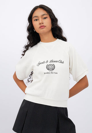 Raglan Sleeves Graphic Sweatshirt