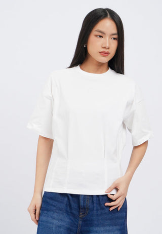 Pleated Waist Short Sleeve T-Shirt