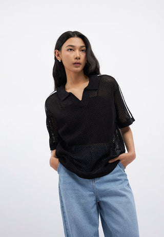 Oversized Openwork Knit Top
