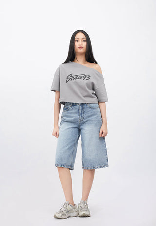 One Shoulder Short Sleeve Top